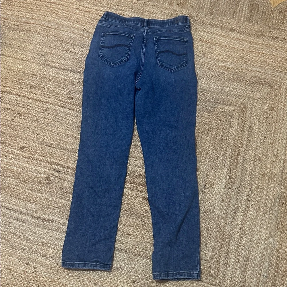 PETITE Lee Flex Motion Straight Leg Jeans - Dark Blue - Picture 3 of 3